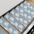 thumbnail image 3 of Light Blue Palm Trees Stair Treads Non Slip for Steps Summer Beach Tropical Farmhouse 10 Pcs Reusable Adhesive Stair Runner Mats for Dogs Elders Carpet Treads Rugs for Staircase 8x30 In, 3 of 9