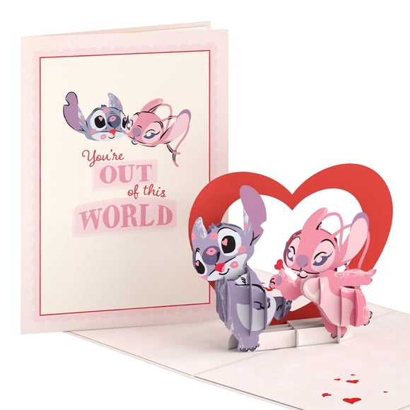 Tarjeta de felicitación Lovepop para el Día de San Valentín 3D de Disney Lilo Stitch