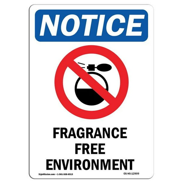 SignMission OS-NS-A-1218-V-12909 12 x 18 Po Signe d'Avertissement OSHA - Environnement Sans Parfum