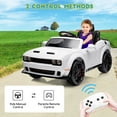 thumbnail image 4 of EastVita Kids Electric Car Licensed Dodge Challenger Ride On Car 12V Electric Vehicles Battery Powered with Remote Control, LED Lights, Bluetooth, MP3, 4 of 6