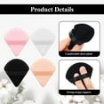 thumbnail image 4 of 12 Pieces Triangle Powder Puff Face Cosmetic Makeup Puff for Loose Powder Soft Body Washable Reusable Foundation Sponge Mineral Powder Wet Dry Makeup Tool(Black, White, Pink, Nude,Small), 4 of 5