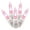Pink, variant on Vickerman 100 Orange Italian LED Single Mold Light on White Wire, 34' Christmas Light Strand
