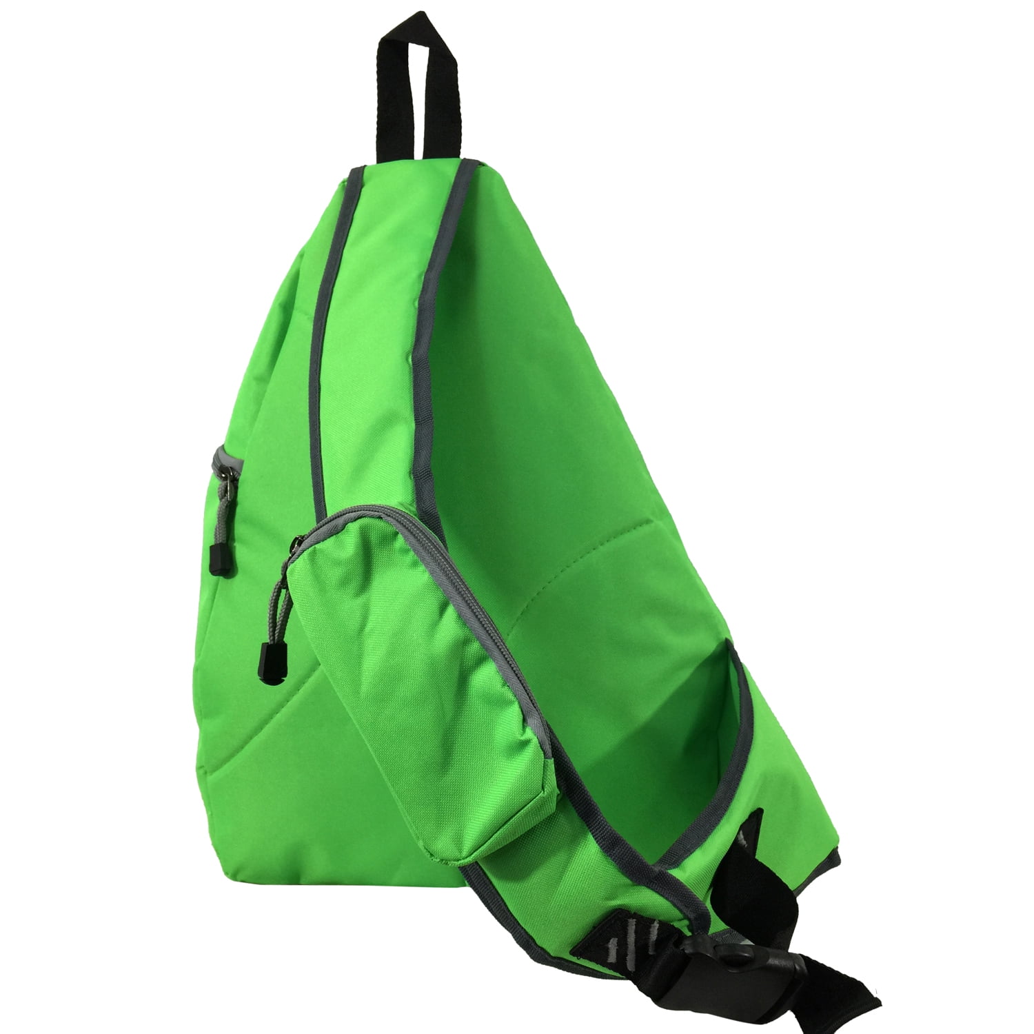 K-Cliffs 19 inch Unisex Reflective Sling Messenger Backpack Bright Green Student  Daypack
