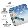thumbnail image 4 of Balery 4 Pcs Christmas Snowman In The Snowleather Coasters Set, Drink Table Cup Coasters For Living Room Kitchen Coffee Decor, 4 of 9
