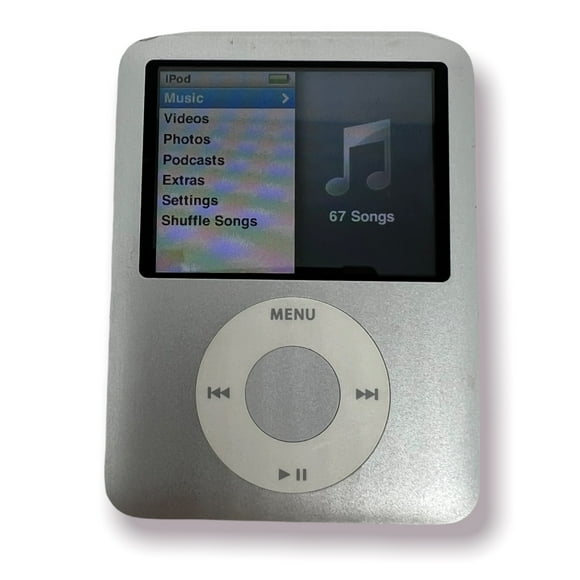 Used iPod Nano 3rd Gen 8GB Silver, MP3 player, Excellent Includes 1 YR Warranty