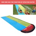 thumbnail image 3 of $$ Resbalón de césped y tobogán de agua con 2 clavijas,tobogán de agua inflable rociado patio trasero y juegos de piscina al aire libre, juguete de verano para niños y niñas de edades TicfoxMX moderno, 3 of 8