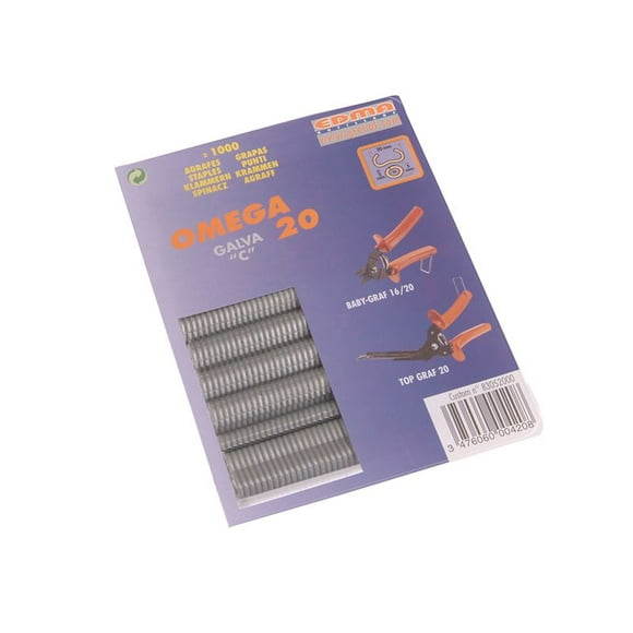 Edma - Galvanised Steel Hog Ring Omega 20 (1000)