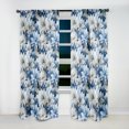 thumbnail image 2 of Designart "Polar Botanical Beauty I" Floral Blue Curtain 1 Panel, 2 of 6