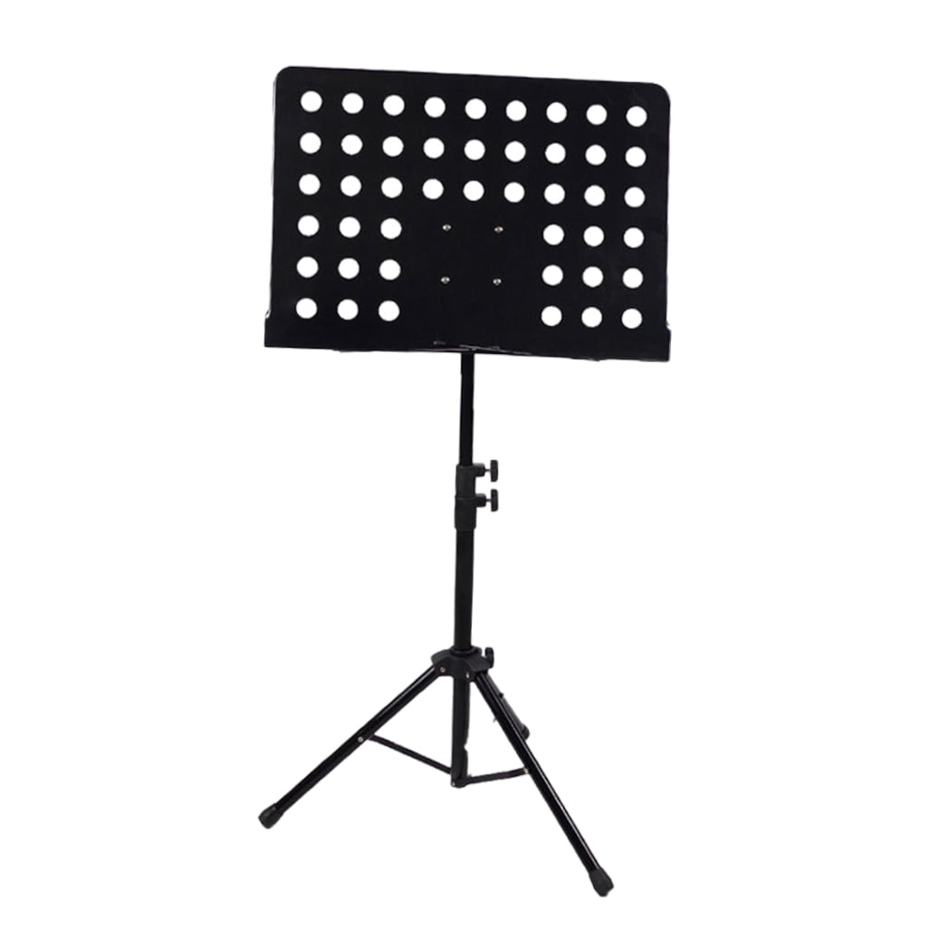 Masteelf Adjustable Music Stand with Spring Loaded Feature for Guitar Violin Saxophone Black Metal 106cm to