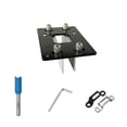 thumbnail image 1 of Riwcyla 2 in 1 Invisible Fastener Slotting Bracket Woodworking Router Base 65mm Trimming Machine Base Slotting Guide Locator with Milling Cutter for Cabinet Wardrobe Furniture Shoe Rack, 1 of 6