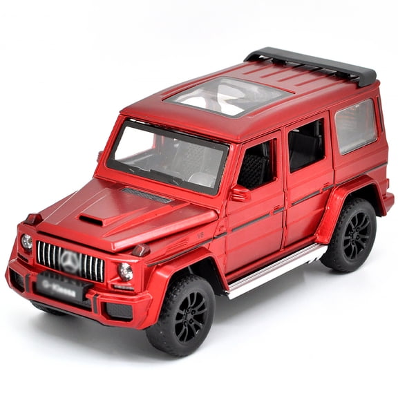 The 1:32 scale is suitable for Mercedes-Benz G63 alloy die-cast car models, equipped with openable doors, lights, sound and spring-back function. Boys' toy cars, children's birthday gift toy cars.