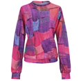 thumbnail image 1 of 2025 Chemises à Manches Longues Col Rond Couture pour Femmes Imprimé Chandail Ample, 1 of 7