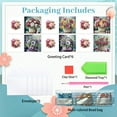 thumbnail image 3 of 6pcs Diamond Painting Kit Greeting Cards, Beautiful Flower Basket Theme 5D Handmade Art Birthday Holiday Gift Cards with Envelopes, 3 of 7