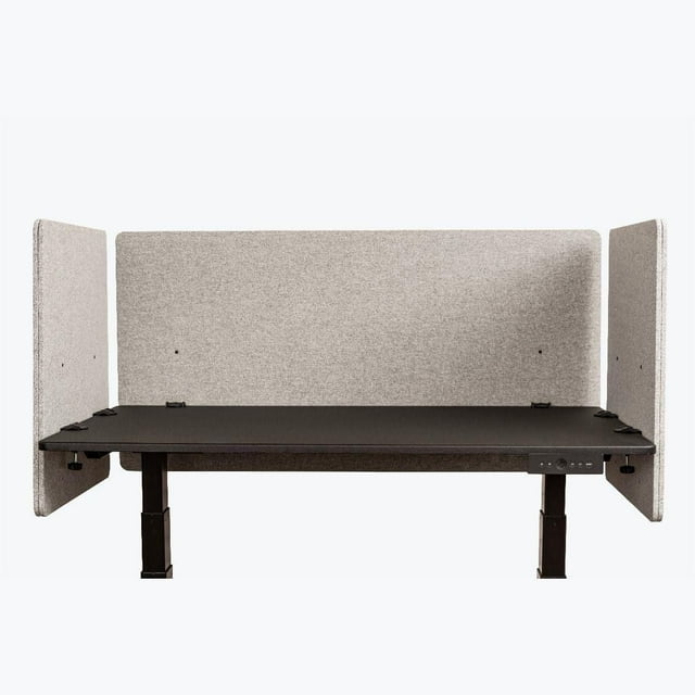 Panneaux de confidentialité Luxor RECLAIM pour bureau - Lot de 3, gris brumeux
