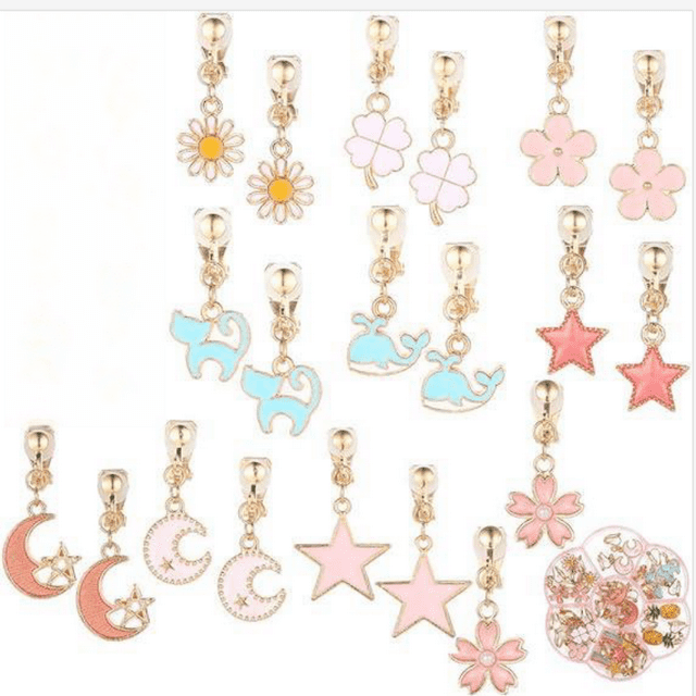 10 pairs of children's ear clips - boxed