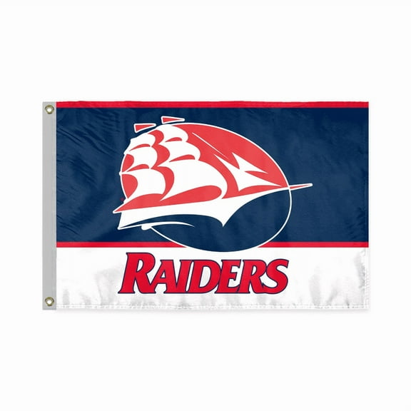 AGAS Raiders flag Outdoor 2x3 ft Durable Polyester with Brass Grommets - Raider Banner NCAA