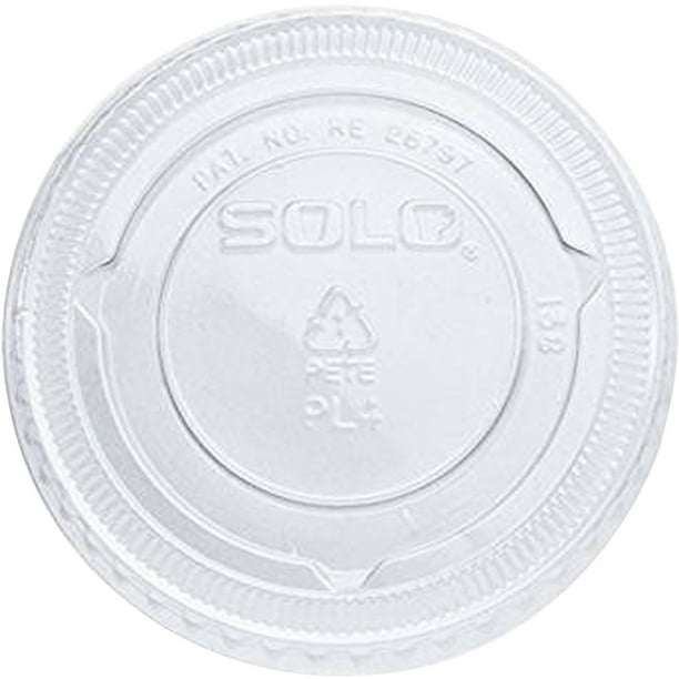 Solo PET Plastic Souffle Portion Cup Lids, Clear, 2500 / Carton