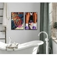 thumbnail image 3 of African American Black Woman Posters Wall Art pink Fashion Black Girl Canvas Prints Purple Abstract Funny Pictures Paintings Personality Wall decor for Living Room Bedroom Bathroom Unframed, 3 of 6