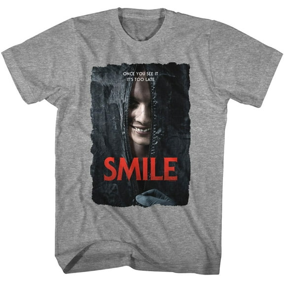Smile Movie Poster Gray Men's T Shirt (GraphiteGrayHeather, Adult3XL)