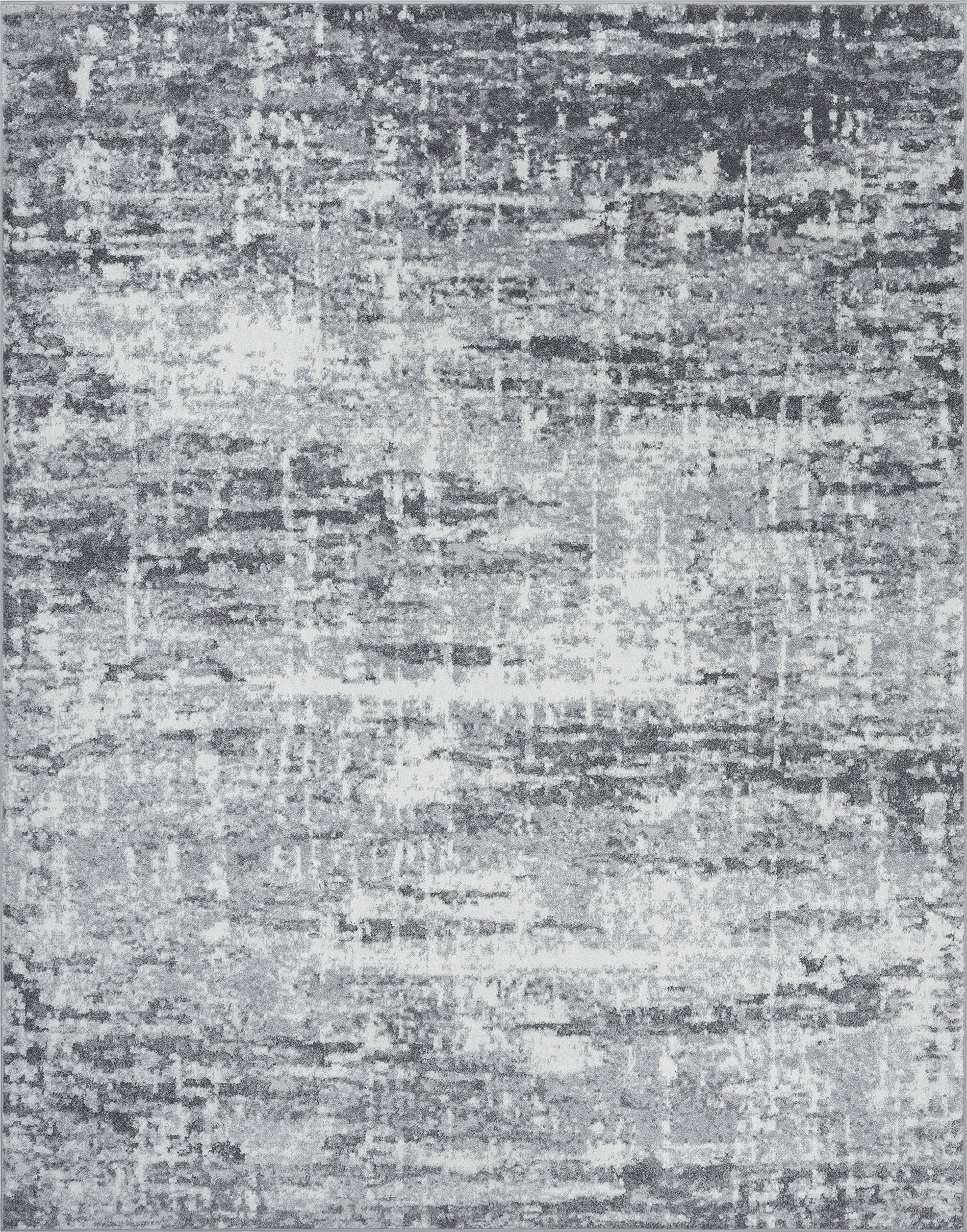 Contemporary 8x10 Area Rug (7'10'' x 10'2'') Abstract Gray, Cream Living Room Easy to Clean