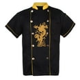 thumbnail image 2 of Cook Workwear / Uniform / Jacket, Short Sleeves, Black / White Black XXXL, 2 of 8