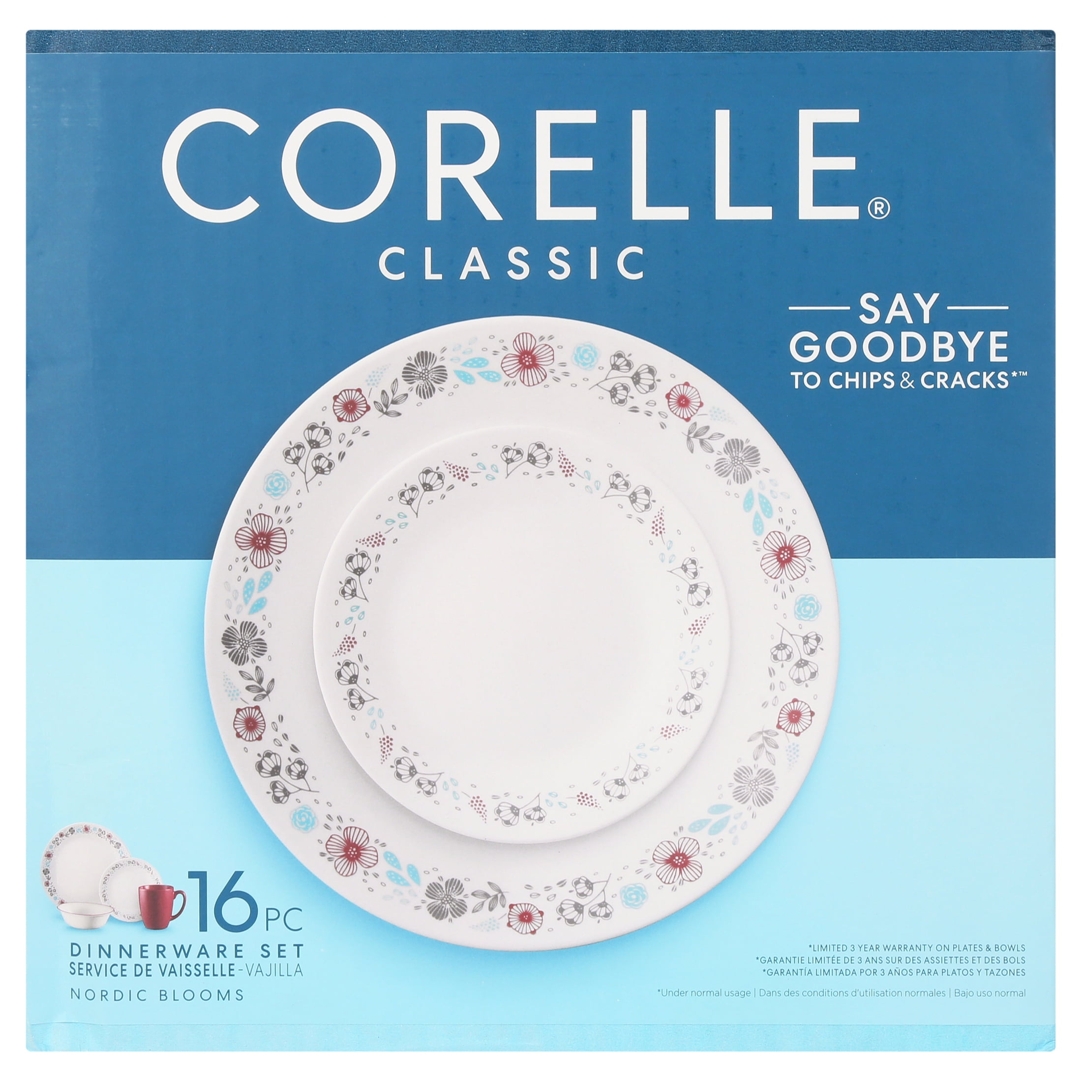 Corelle Classic Nordic Bloom 16-Piece Dinnerware Set Philippines