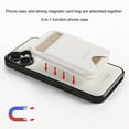 thumbnail image 4 of for iPhone 7 / 8 / SE 2022 & 2020 Case Wallet Card Holder for Women Men Compatible with Magsafe Wallet Detachable Magnetic 2 in 1 Stand Credit Card Slots PU Leather Shockproof Phone case-Off, White, 4 of 8