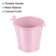 thumbnail image 4 of 2"x2" Small Metal Bucket Colorful Buckets Cute Candy Tiny Decorative Pails with Handles Pink 3 Pack, 4 of 6
