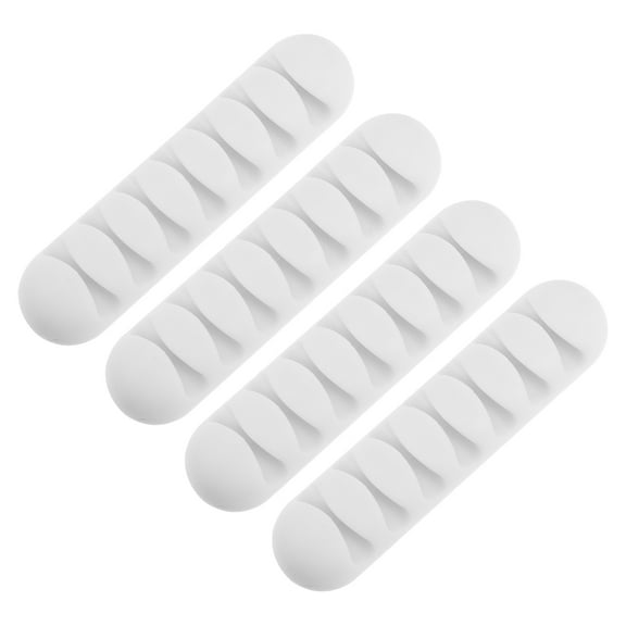 QIFULL 4Pcs Durable Cable Organizers with Strong Adhesive for Wire Storage