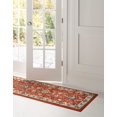 thumbnail image 4 of Unique Loom Kashan Traditional Floral Area Rug, 2 Feet 2 Inch x 8 Feet 2 Inch, Terracotta/Ivory, 4 of 10