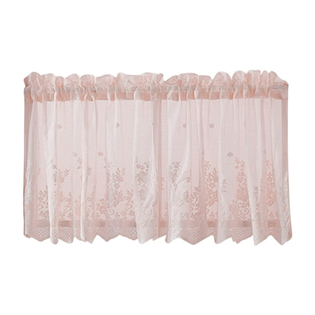 Ramiter Rideaux en Dentelle Florale Rideaux en Dentelle Cuisine Rideaux Café Chambre Rideaux à Tringle Rideaux Courts en Dentelle Rideaux en Dentelle 54 X 24 Pouces 1 Panneau 60 Rideaux
