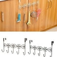 thumbnail image 4 of Over The Door Hanger Rack with 5 Hooks Office Hanging Rack 5 Decorative Metal Coat Hat Holder for Home Office - Black, 4 of 9