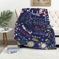 thumbnail image 3 of 50th Birthday Gifts for Women Men Blanket Decorations Happy 1972 50 Year Old Gift Wife Mom Husband Dad Cheers to Years Back in Flannel Throw Black 60''x50'', 3 of 5