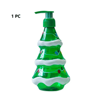 Christmas Soap Dispenser Set 3-Piece Holiday Theme for Bathroom and Kitchen - Refillable Bottles with Festive Designs for Seasonal Home Decor and Gifting(C)