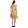 thumbnail image 4 of Moomaya Womens Ruffle Sleeve A,Line Schiffli Dress Solid Designer Party Dress, 4 of 7