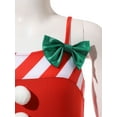 thumbnail image 6 of TSSOE Kids Girls Christmas Candy Cane Santa Claus Jumpsuit Ballet Dance Leotard Tutu Dress Elf Outfit Red 8, 6 of 7
