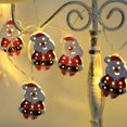 thumbnail image 1 of Cadena de luces LED de hierro para Navidad, diseño de árbol de Navidad, muñeco de nieve, Papá Noel, luces a batería, USB, 1 of 6