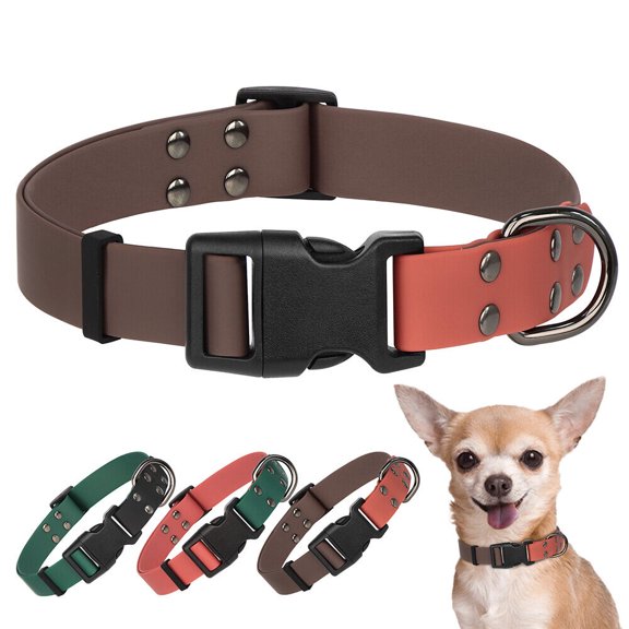 Didog Waterproof Rubber Dog Collars for Small to Large Dogs Adjustable Pet Neck Strap