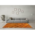 thumbnail image 3 of Ahgly Company Indoor Round Abstract Yellow Contemporary Area Rugs, 7' Round, 3 of 4