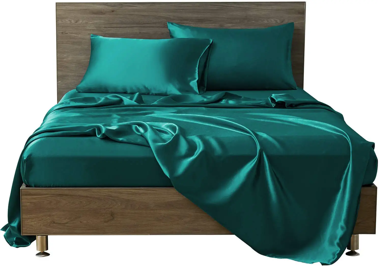 Cloud Fino 4 Pc Silk Satin Sheets SetSilk Satin Fitted SheetSilk