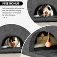 thumbnail image 6 of Aukfa Accent Chair with Cat Cave, Deep Seat Armchair with Storage, Chenille Pet Sofa, Gray, 6 of 11