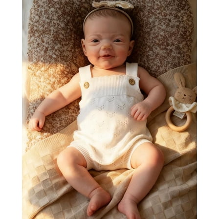 Reborn Baby Dolls Toddler Girl - 20 inch Realistic & Lifelike Real Life Adorable Smiling Doll with Vinyl Full Body - Gift for Kids Age 3 