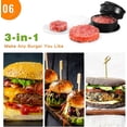 thumbnail image 4 of Prensa para hamburguesas 3 en 1 antiadherente, para hamburguesas, hamburguesas, barbacoa, albóndigas y accesorios para asar - Negro, 4 of 4
