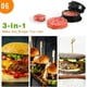 thumbnail image 4 of Prensa para hamburguesas 3 en 1 antiadherente, para hamburguesas, hamburguesas, barbacoa, albóndigas y accesorios para asar - Negro, 4 of 4