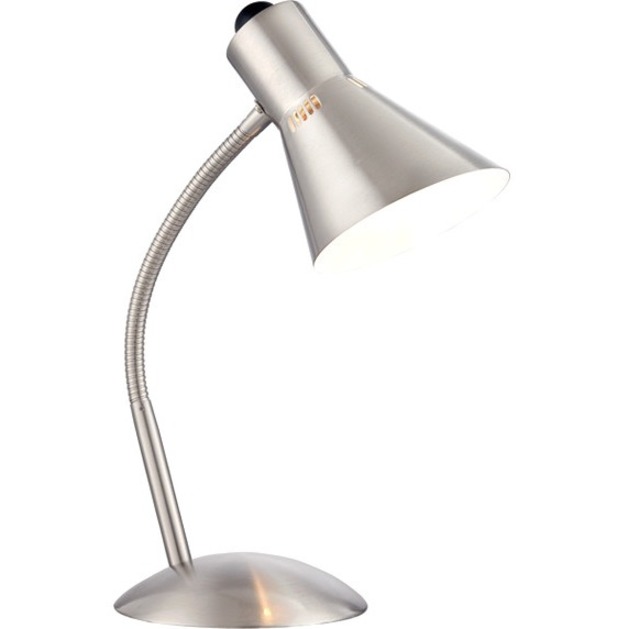 Satco Gooseneck Desk Lamp, 1 Light, Brushed Nickel