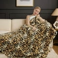 thumbnail image 2 of Luxury Faux Fur Throw Blanket Leopard Print Non Shedding Double Sided Sherpa Blankets er Soft Fluffy Thick Warm Throws Home Decor for Couch Bed Sofa Women 6080Inches Brown Leopard, 2 of 8