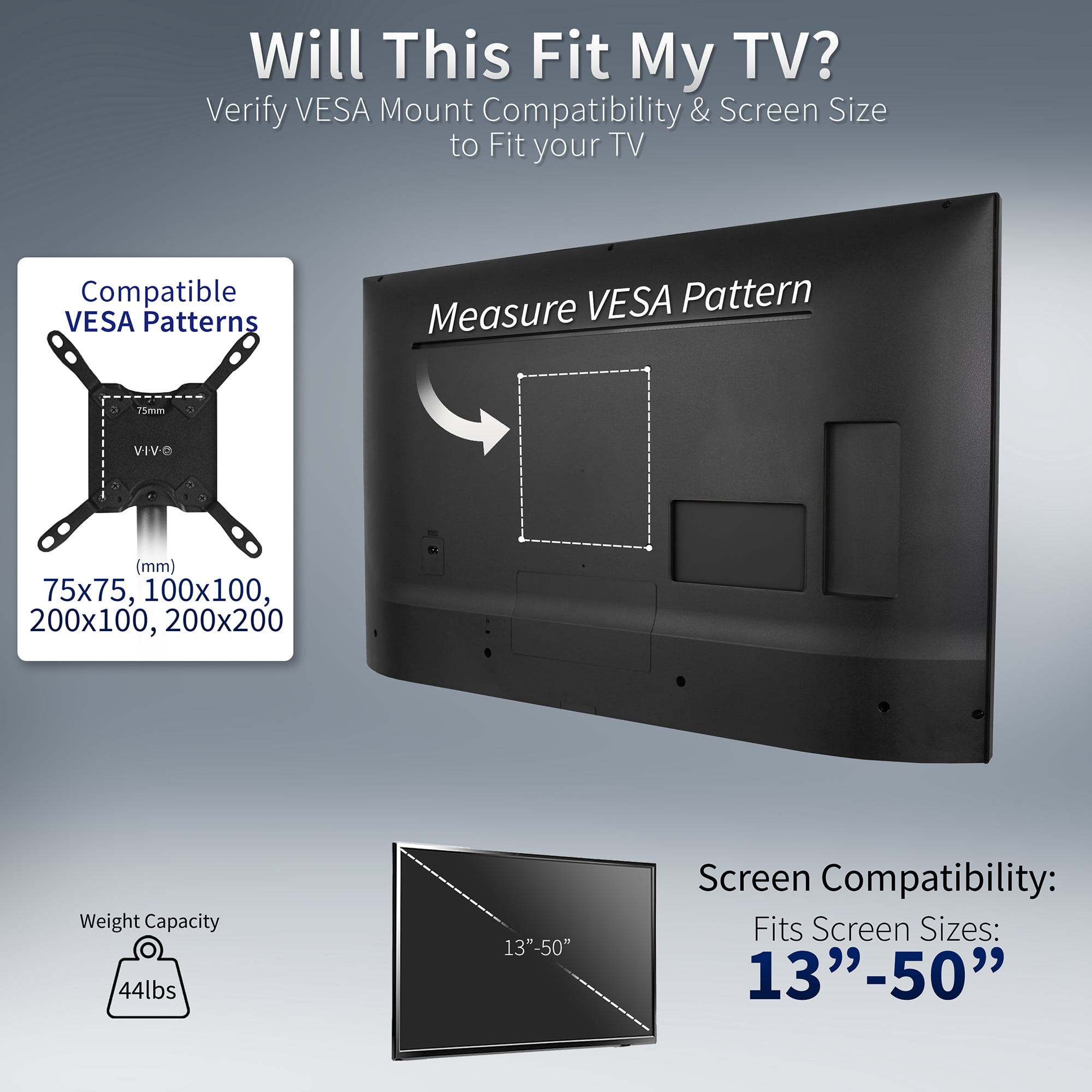 VIVO Extra Tall TV Floor Stand for 13" to 50" Screens, Height Adjustable Mount