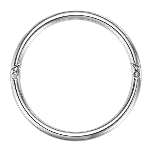 uxcell 1-Pack Extra-Large Bull Nose Ring, Stainless Steel Spring Bull Nose Pliers with 3.15" Inner Diameter [Silver]