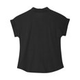 thumbnail image 6 of Cethrio Kids Boys' Button Down Shirts, Cotton Linen Summer Casual Short Sleeve Shirts Black Size 5-6 T, 6 of 9