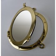 Solid Brass Wall Mount Porthole Mirror 12 Inch